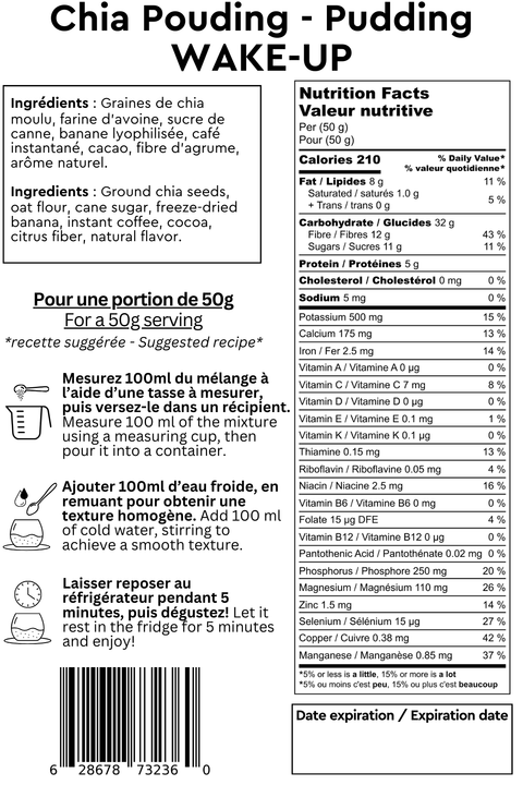 Pouding au chia - Wake Up